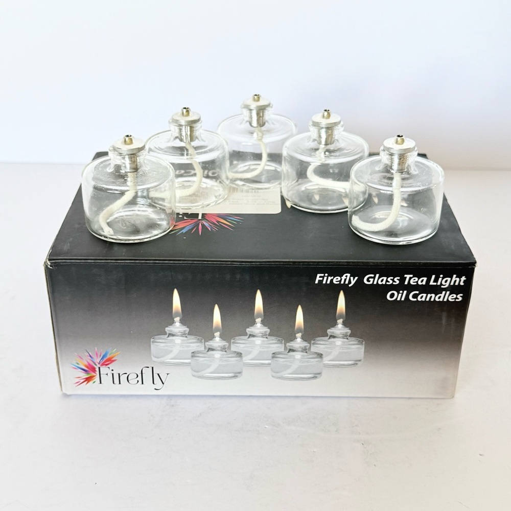 NEW NIB Firefly Refillable Tea Light Candles (5 Pack)